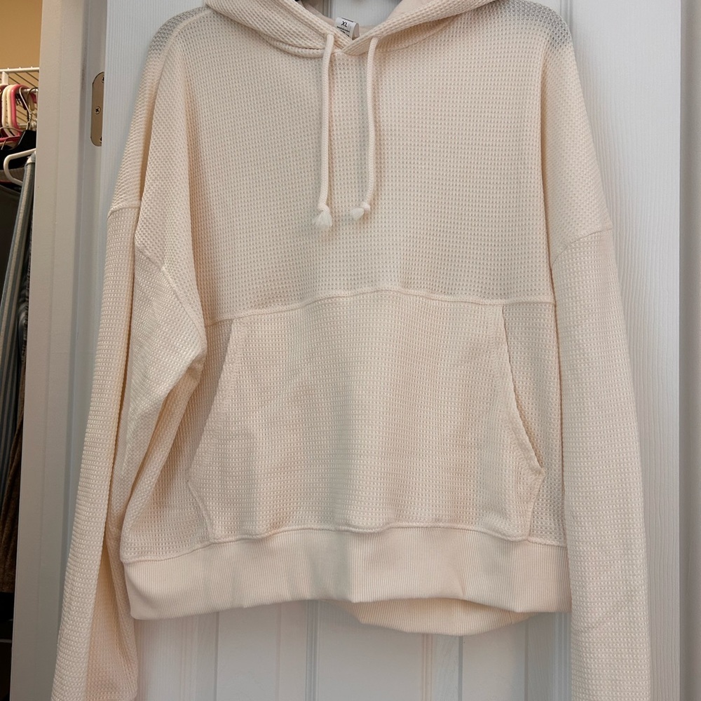 Cream Hooded Sweatshirt